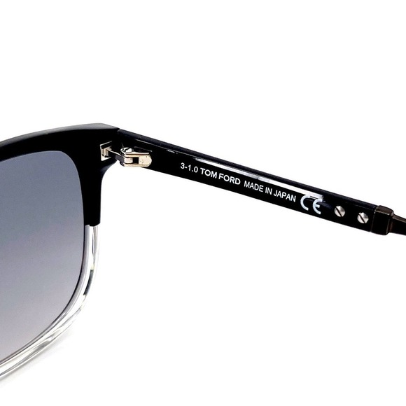 New! Tom Ford Caleb Sunglasses TF813 03C Unisex Rectangle Titanium Authentic - Picture 8 of 11
